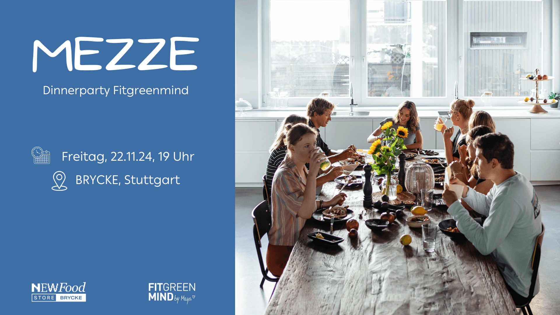 Fitgreenmind Dinnerparty | MEZZE | Freitag, 22.11.2024